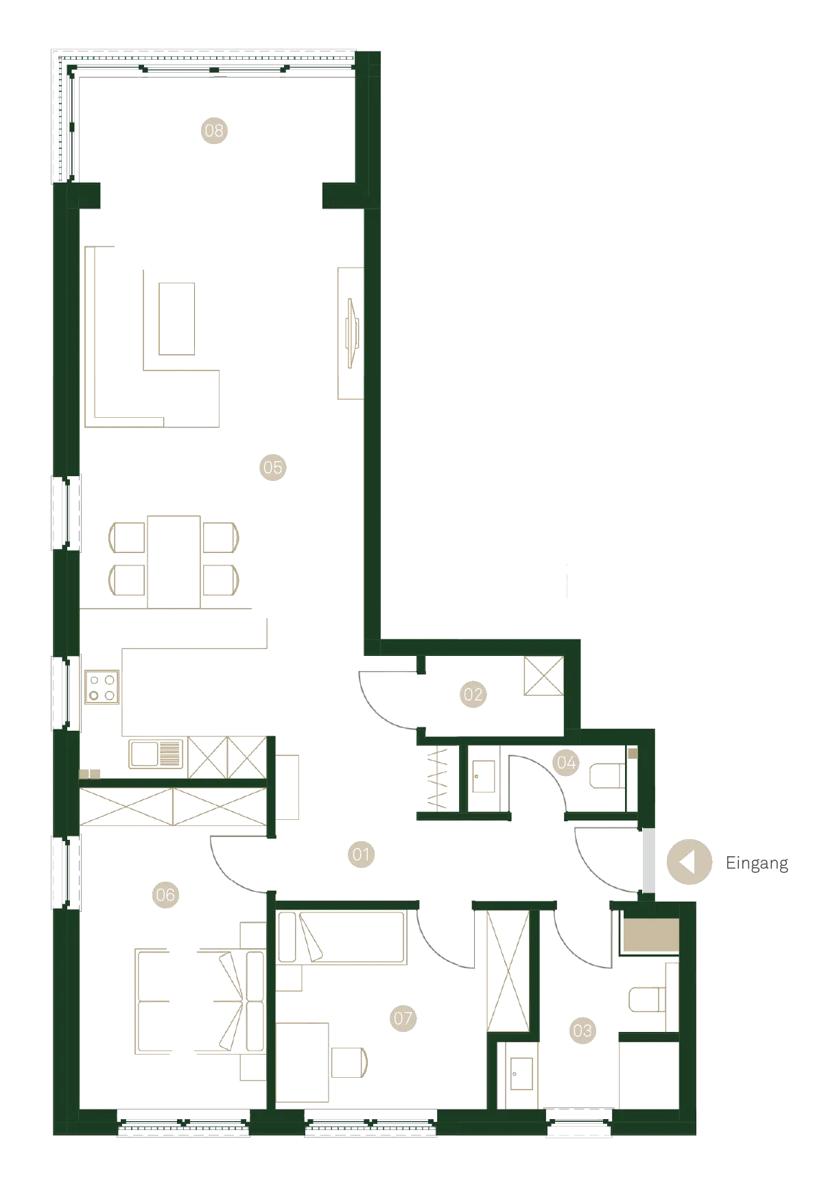 Grundriss WE 2.4